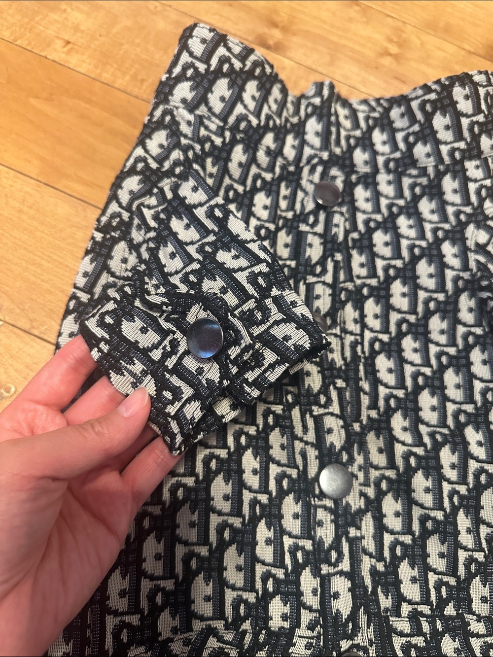 Designer Monogram Button-Up Dog Jacket - Picture 2 of 9